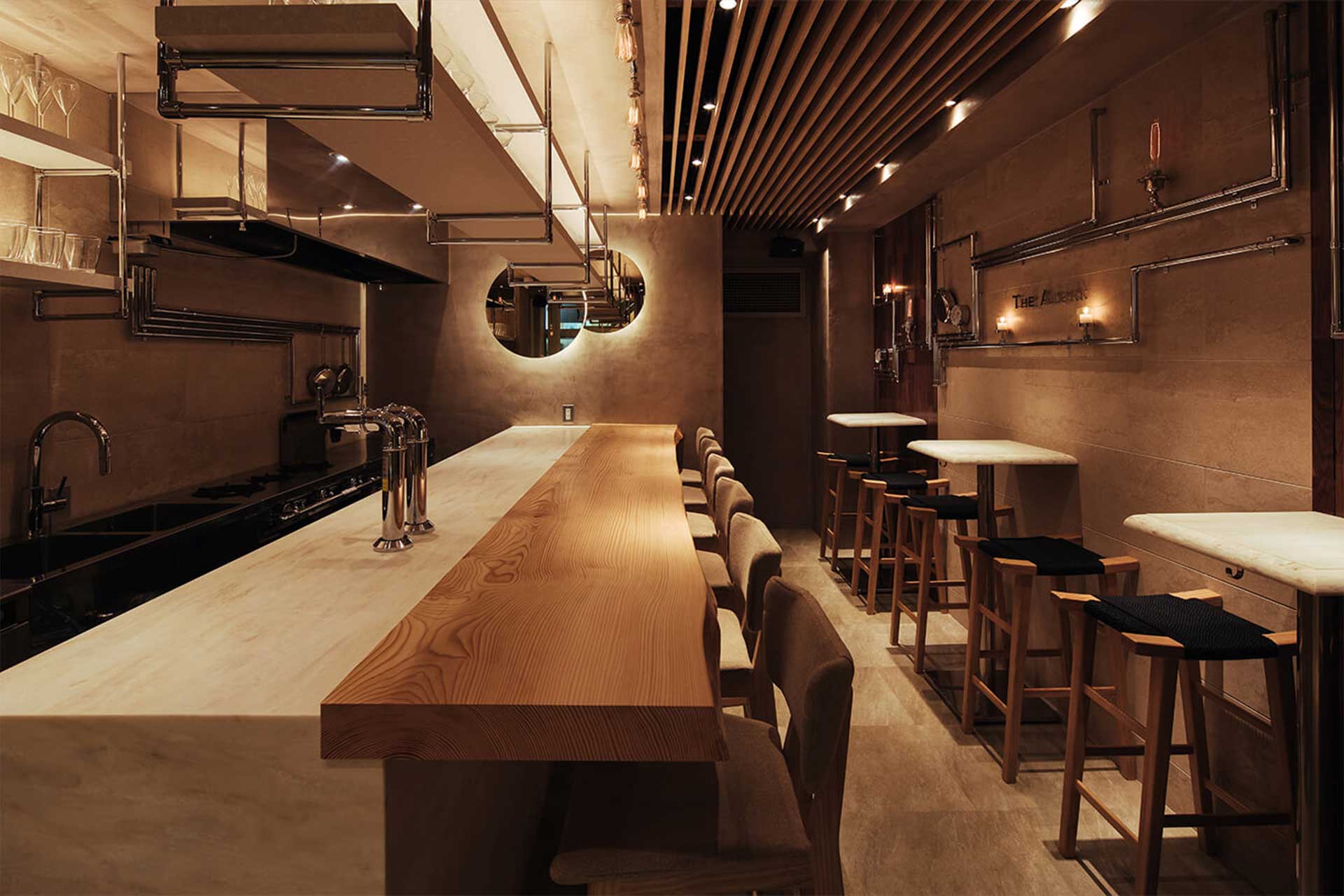LARGO（ラルゴ）手掛けた飲食店「THE ATORI」（神奈川・約7坪）の店舗デザイン事例